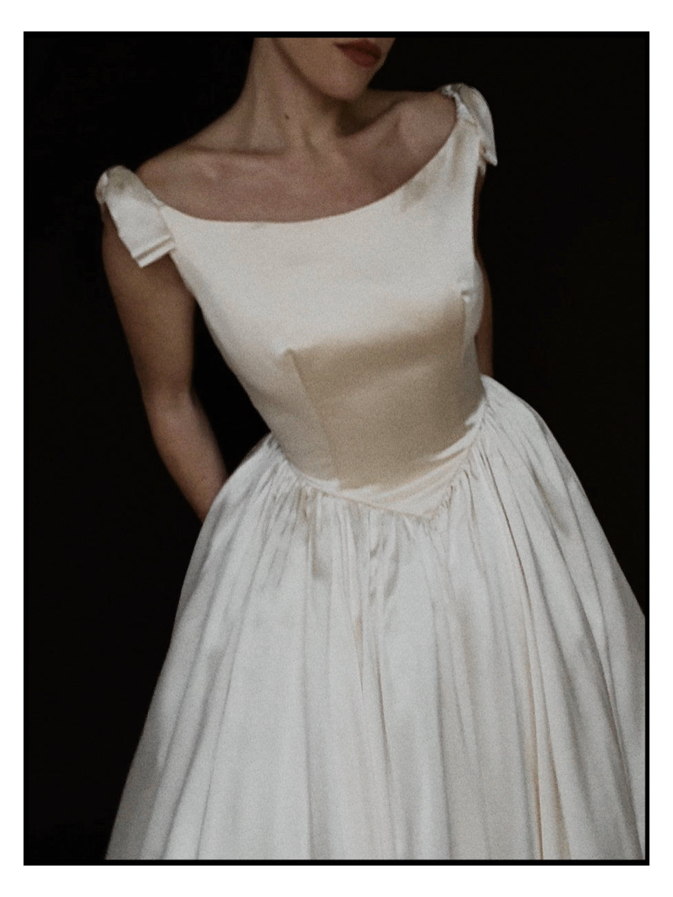 1990s Silk Deadstock Bateau Bow Dress