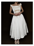 1990s Silk Deadstock Bateau Bow Dress