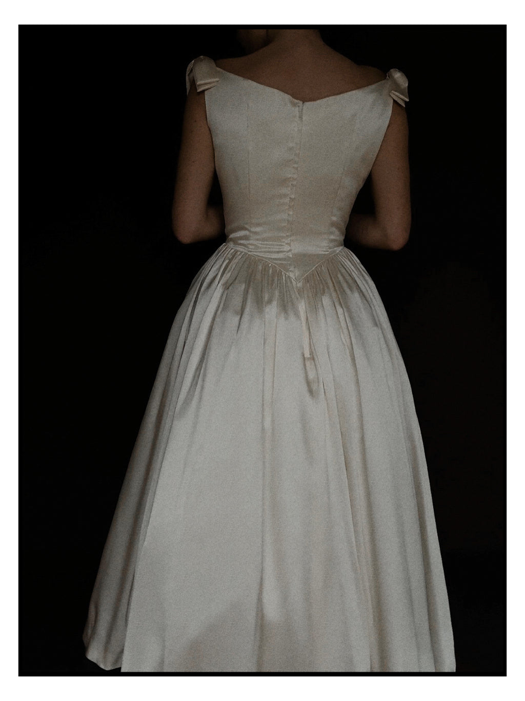 1990s Silk Deadstock Bateau Bow Dress