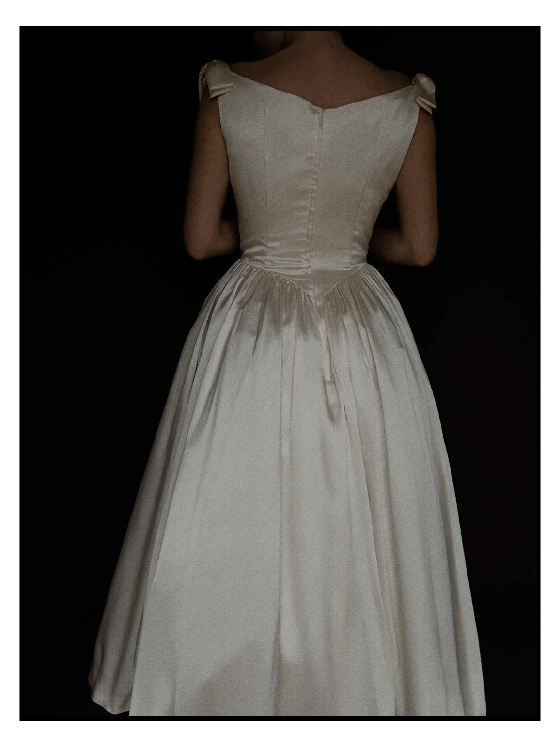 1990s Silk Deadstock Bateau Bow Dress