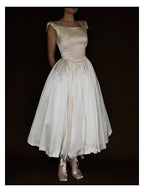 1990s Silk Deadstock Bateau Bow Dress
