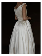1990s Silk Deadstock Bateau Bow Dress