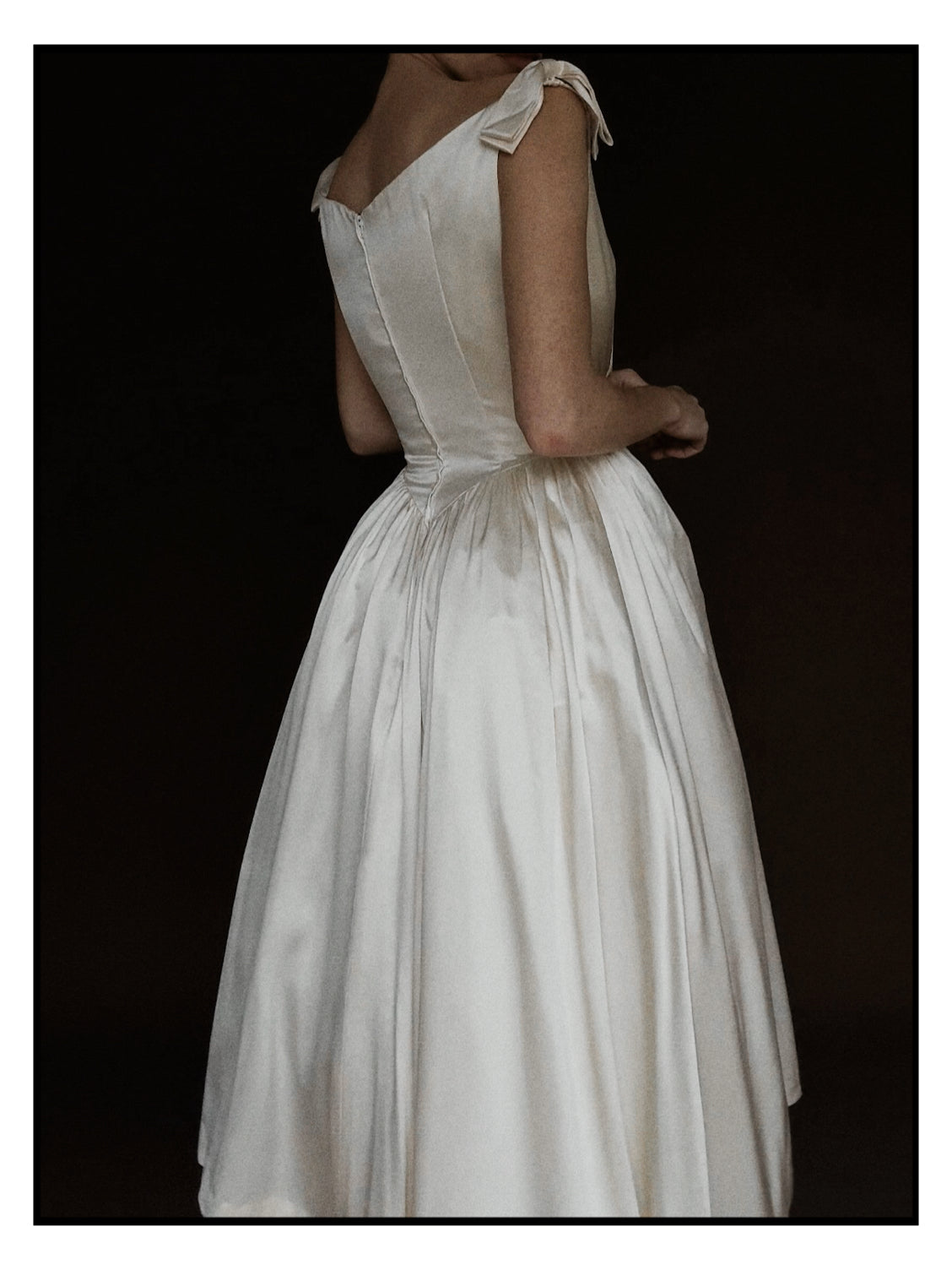 1990s Silk Deadstock Bateau Bow Dress