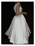 1990s Silk Deadstock Bateau Bow Dress