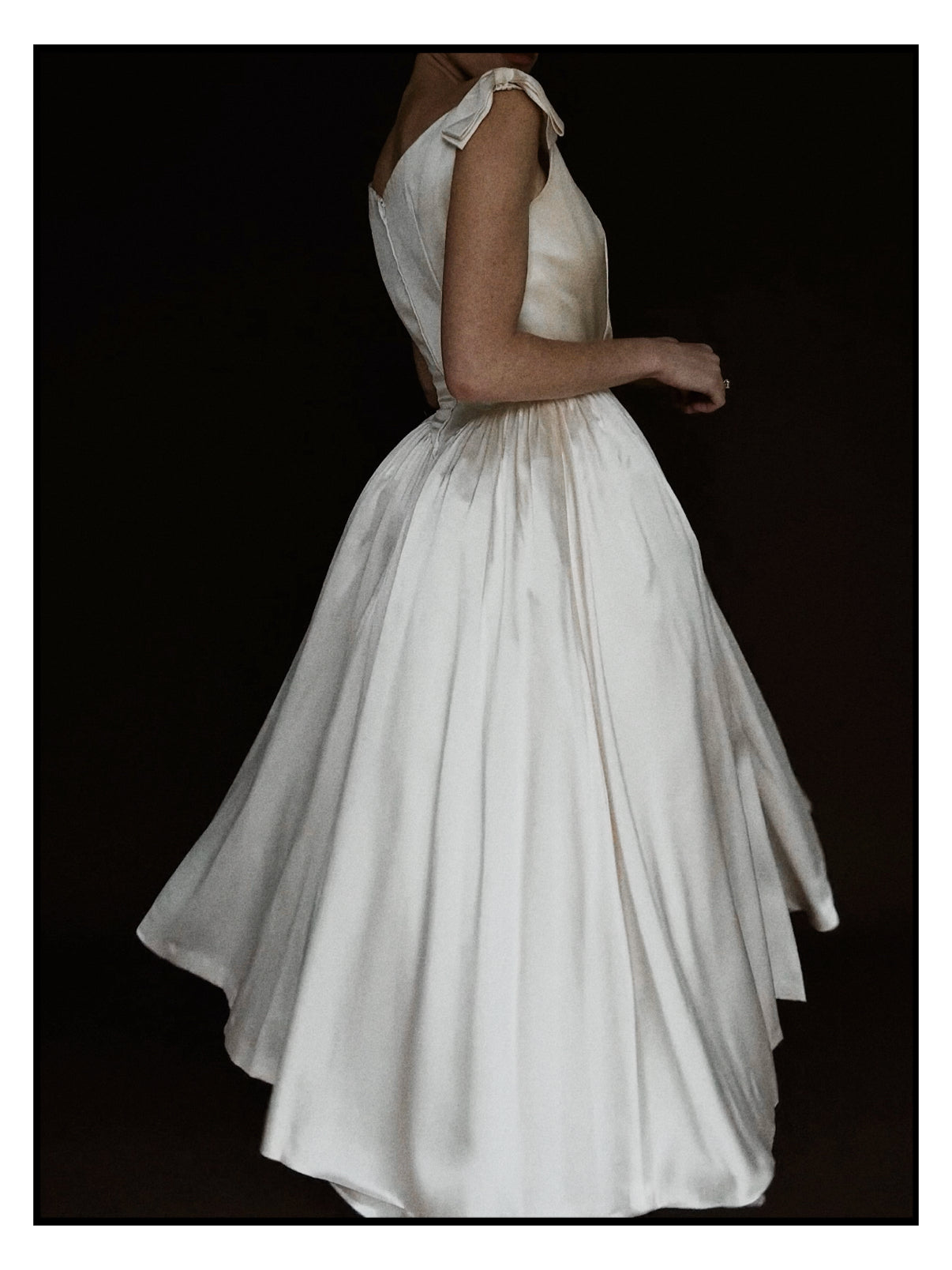1990s Silk Deadstock Bateau Bow Dress