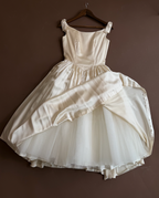 1990s Silk Deadstock Bateau Bow Dress