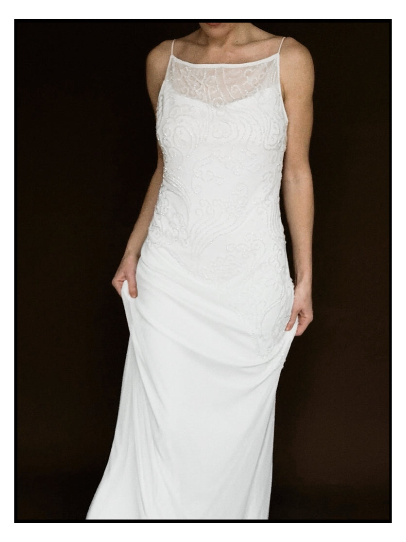 2000s Beaded Sheath Gown
