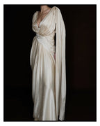 1970s Italian Silk Goddess Gown