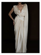 1970s Italian Silk Goddess Gown