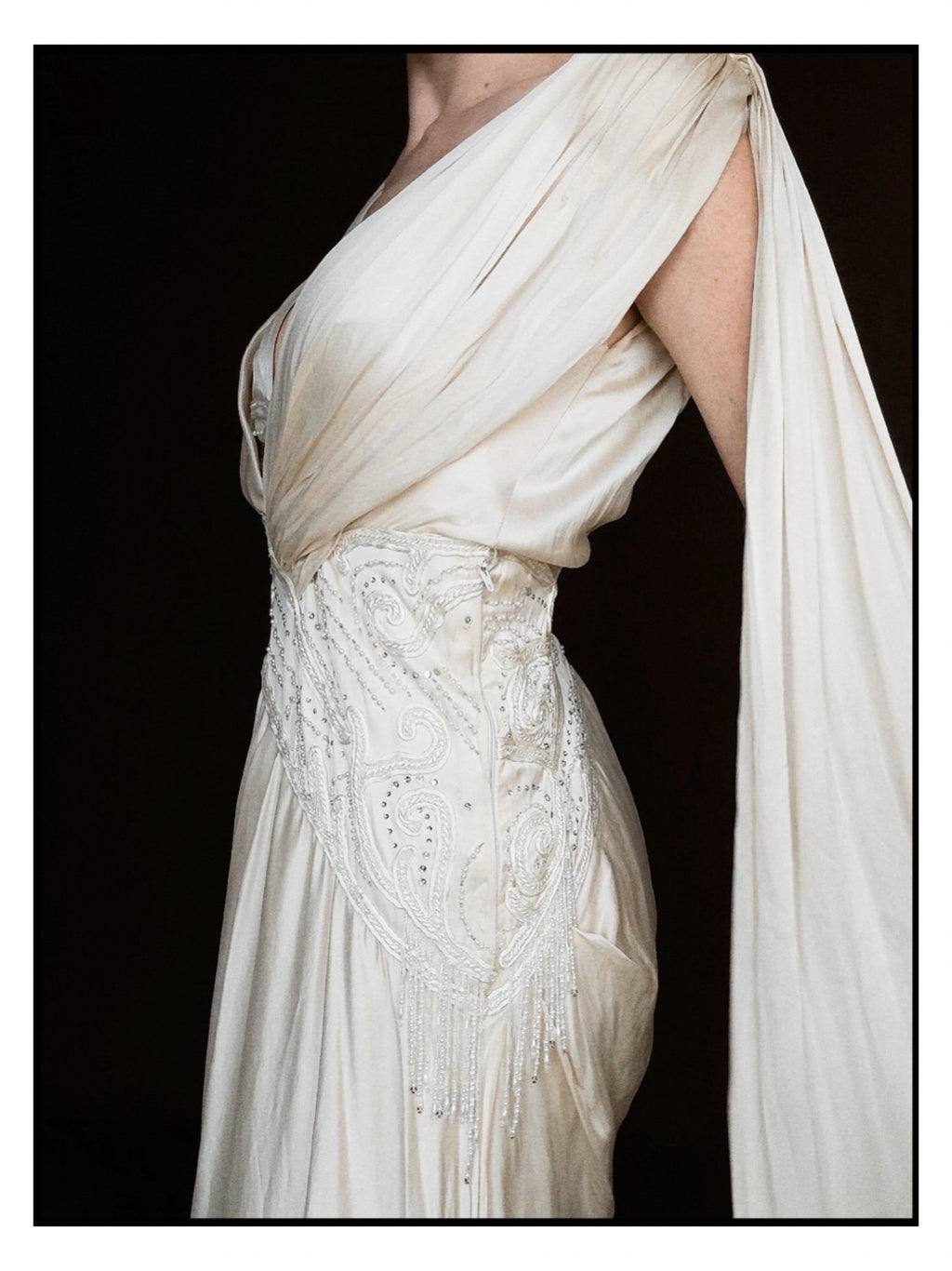 1970s Italian Silk Goddess Gown