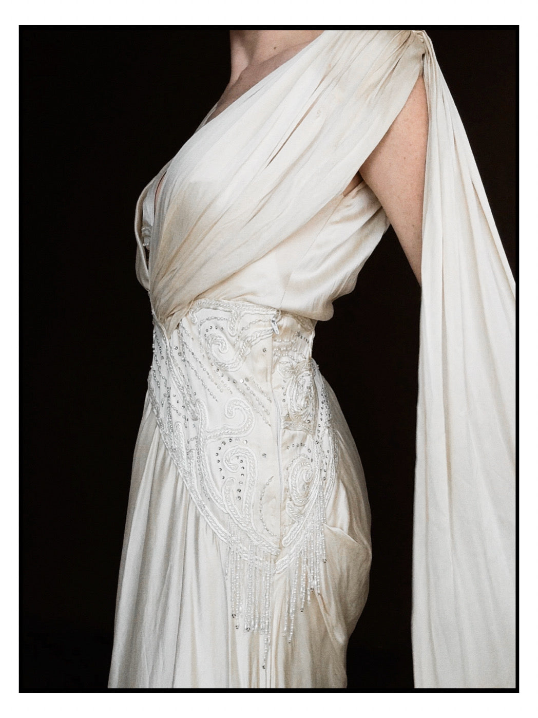 1970s Italian Silk Goddess Gown
