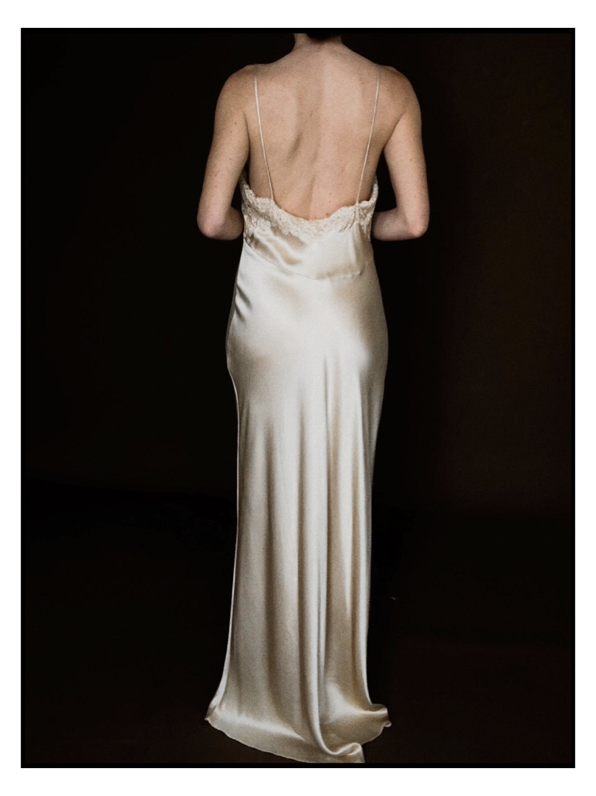 2000s Silk & Lace Slip Gown