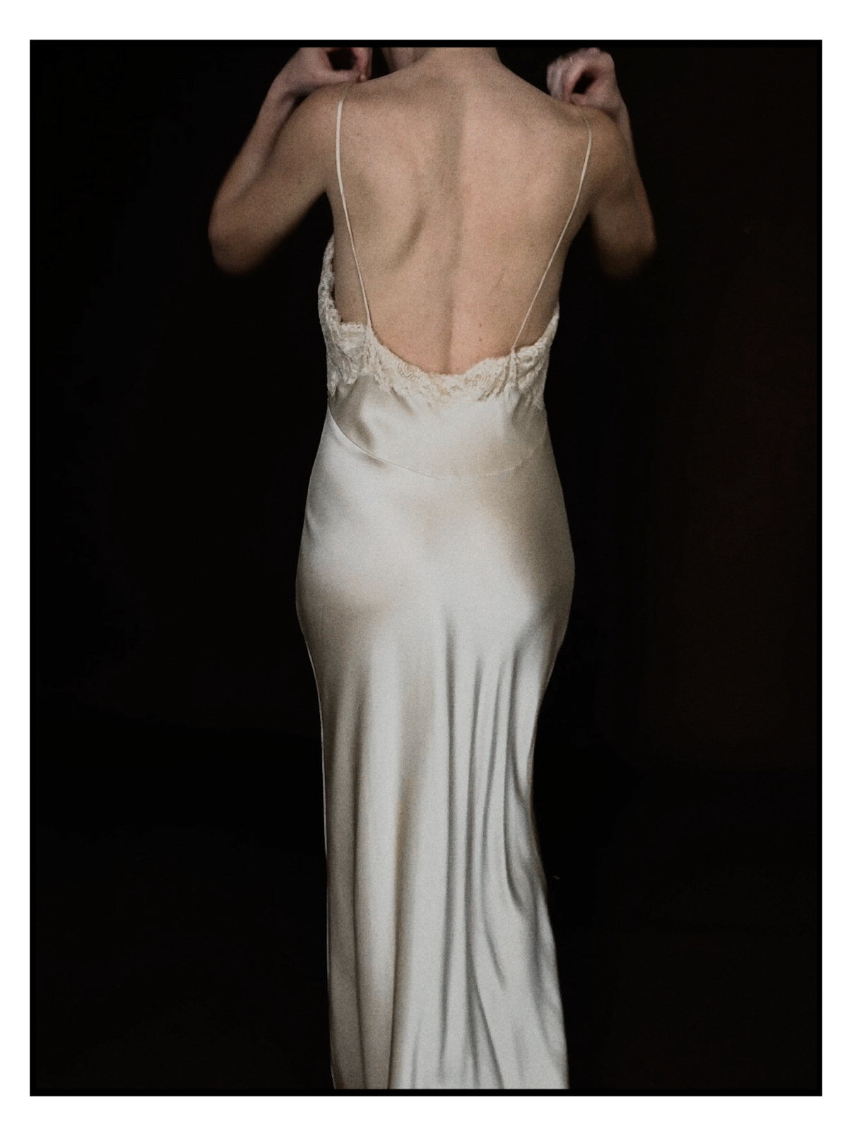 2000s Silk & Lace Slip Gown