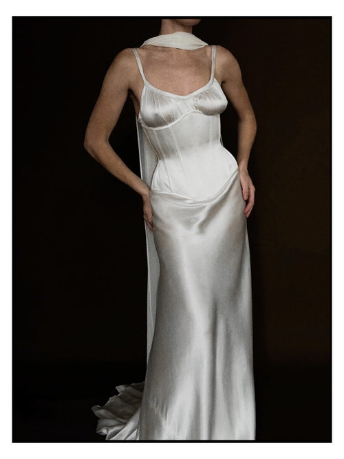 1930s Gown and Underbust Corset Set