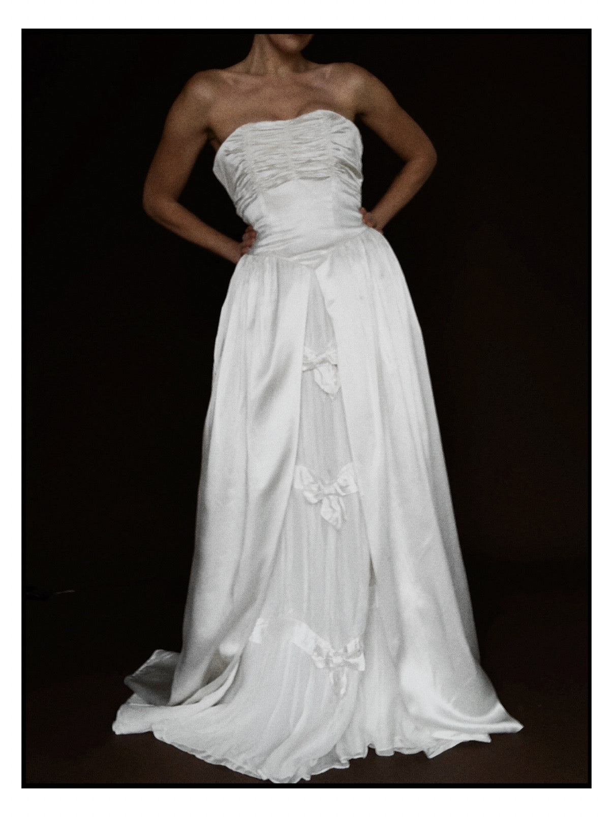 1940s Peak-A-Boo Bow Gown