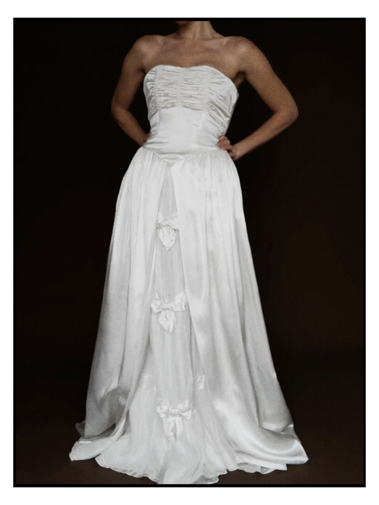 1940s Peak-A-Boo Bow Gown