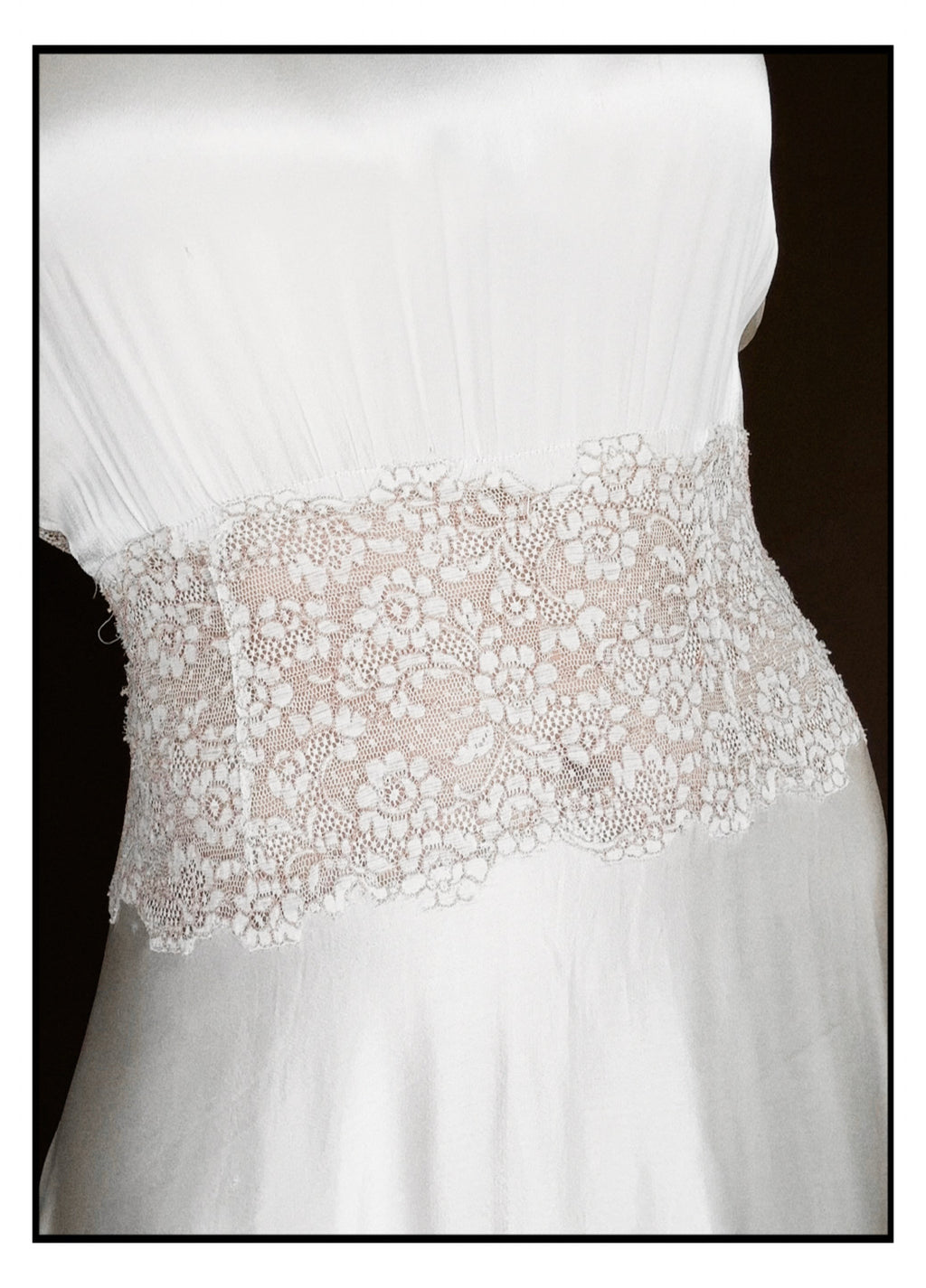 1930s Reversible Lace Waist Gown