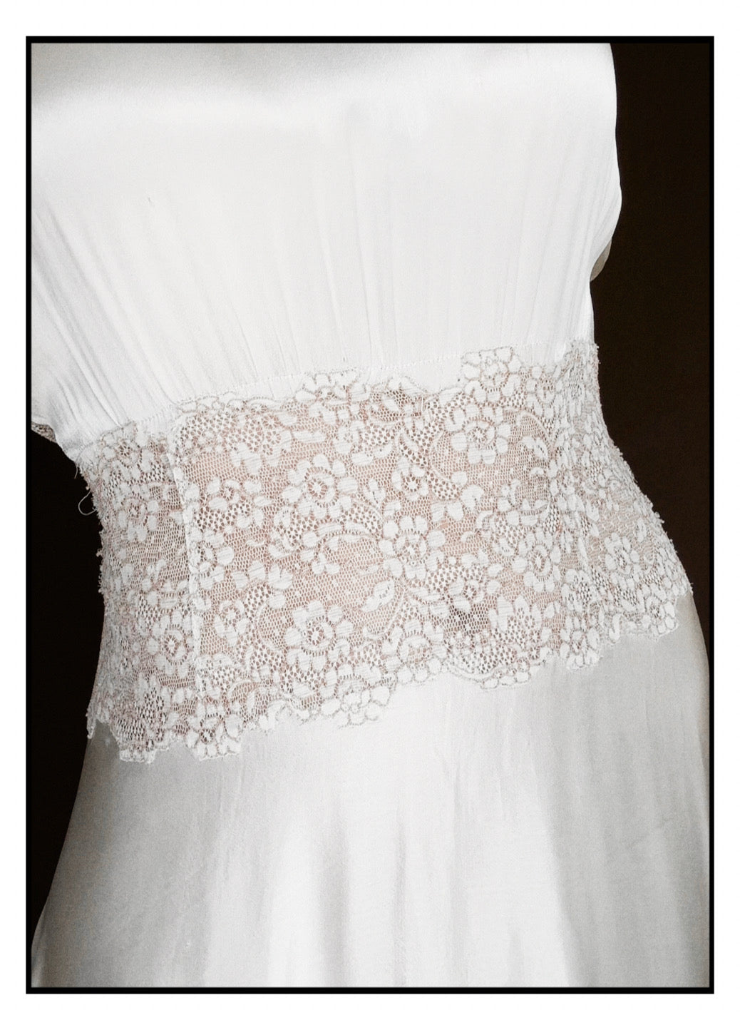 1930s Reversible Lace Waist Gown