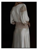 1930s Reversible Lace Waist Gown