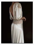 1930s Reversible Lace Waist Gown