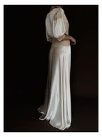 1930s Reversible Lace Waist Gown
