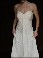2000s Silk Chiffon Embellished Gown