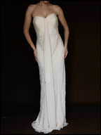 2000s Silk Chiffon Embellished Gown