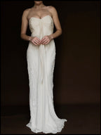 2000s Silk Chiffon Embellished Gown