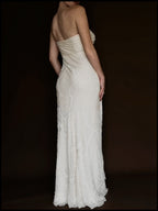 2000s Silk Chiffon Embellished Gown