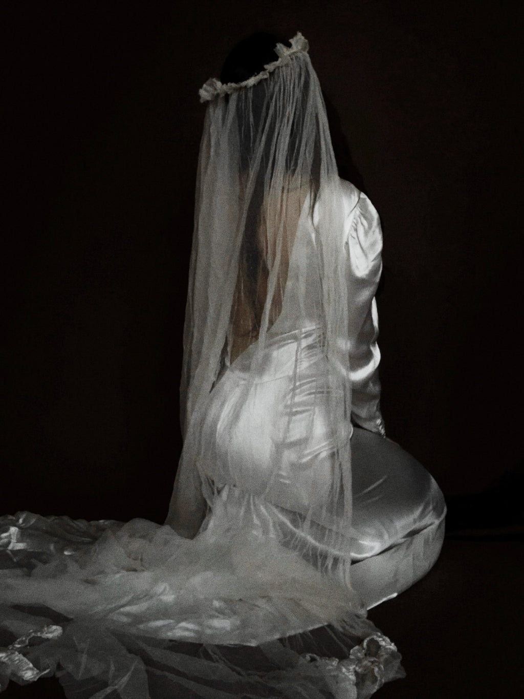 1930s Silk Tulle Bow Veil, Canada