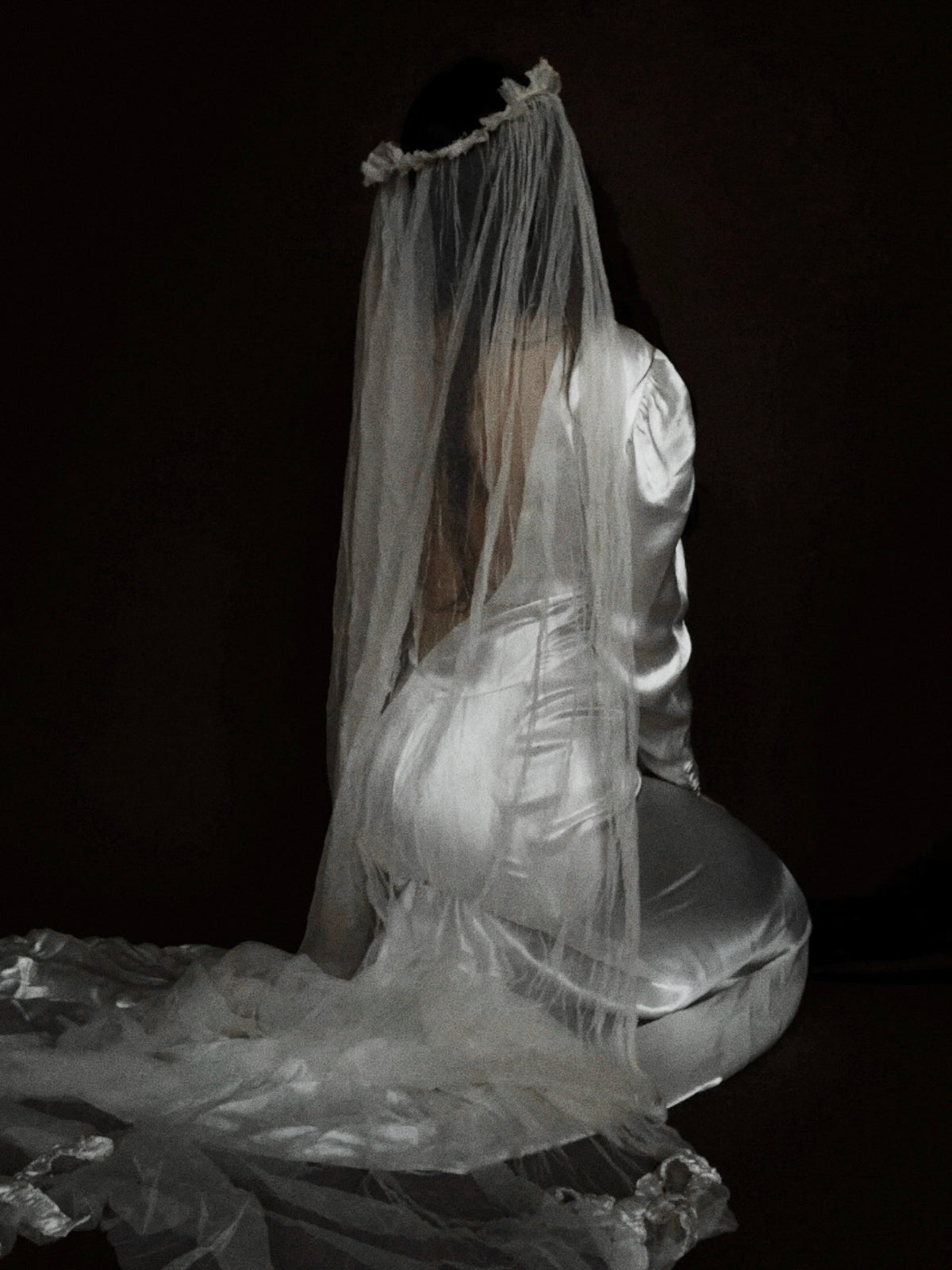 1930s Silk Tulle Bow Veil, Canada