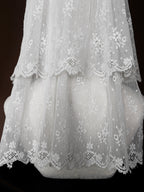 1900s French Two-Tiered Short Lace Veil, France