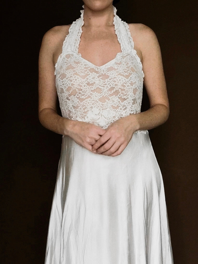 1940s Halter Lace Bust Slip, Spain
