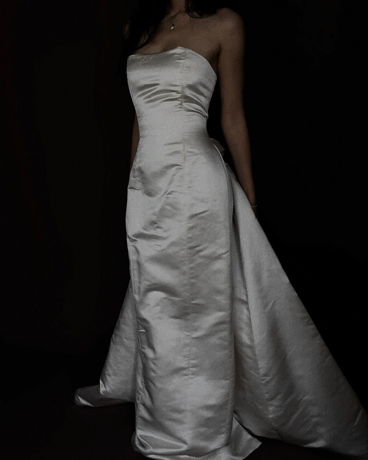 1990s Silk Amsale A101 Variation with Rosettes, USA