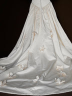 1980s Silk Tomasina Gold Foil Flower Gown, USA
