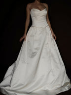 1980s Silk Tomasina Gold Foil Flower Gown, USA