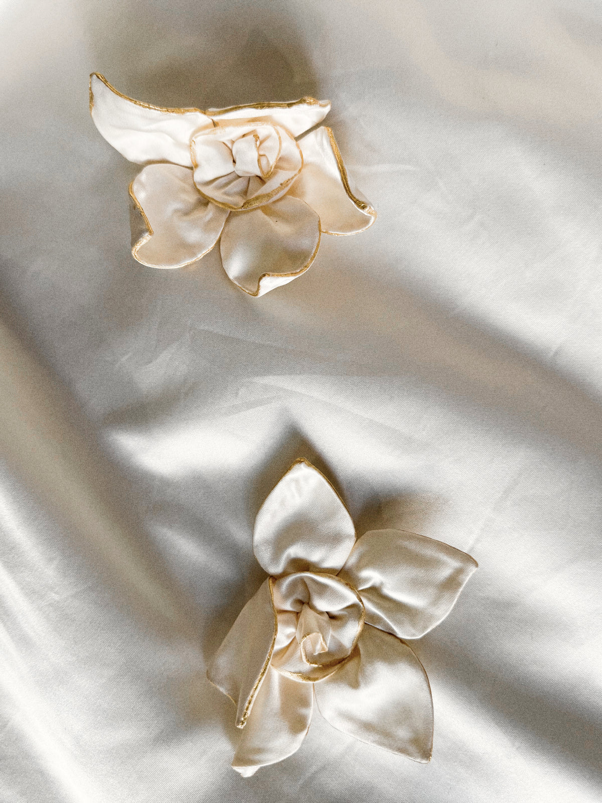 1980s Silk Tomasina Gold Foil Flower Gown, USA
