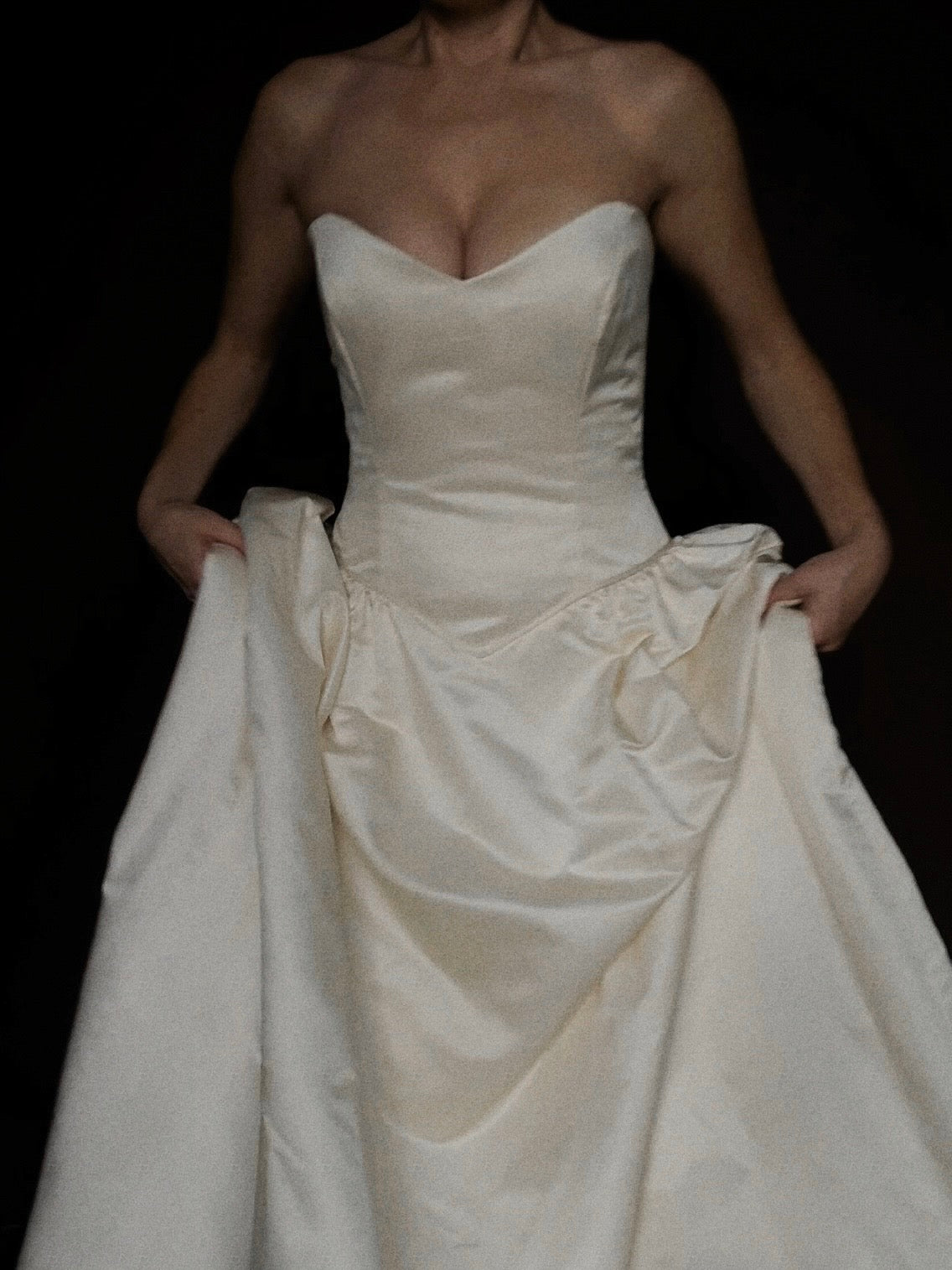 1980s Silk Tomasina Gold Foil Flower Gown, USA