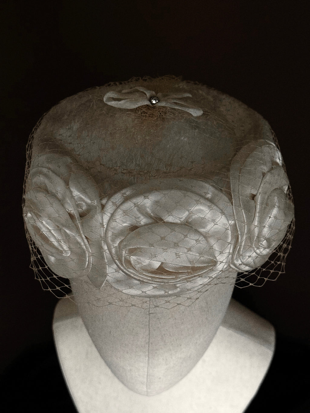 1950s Rose Pillbox Hat