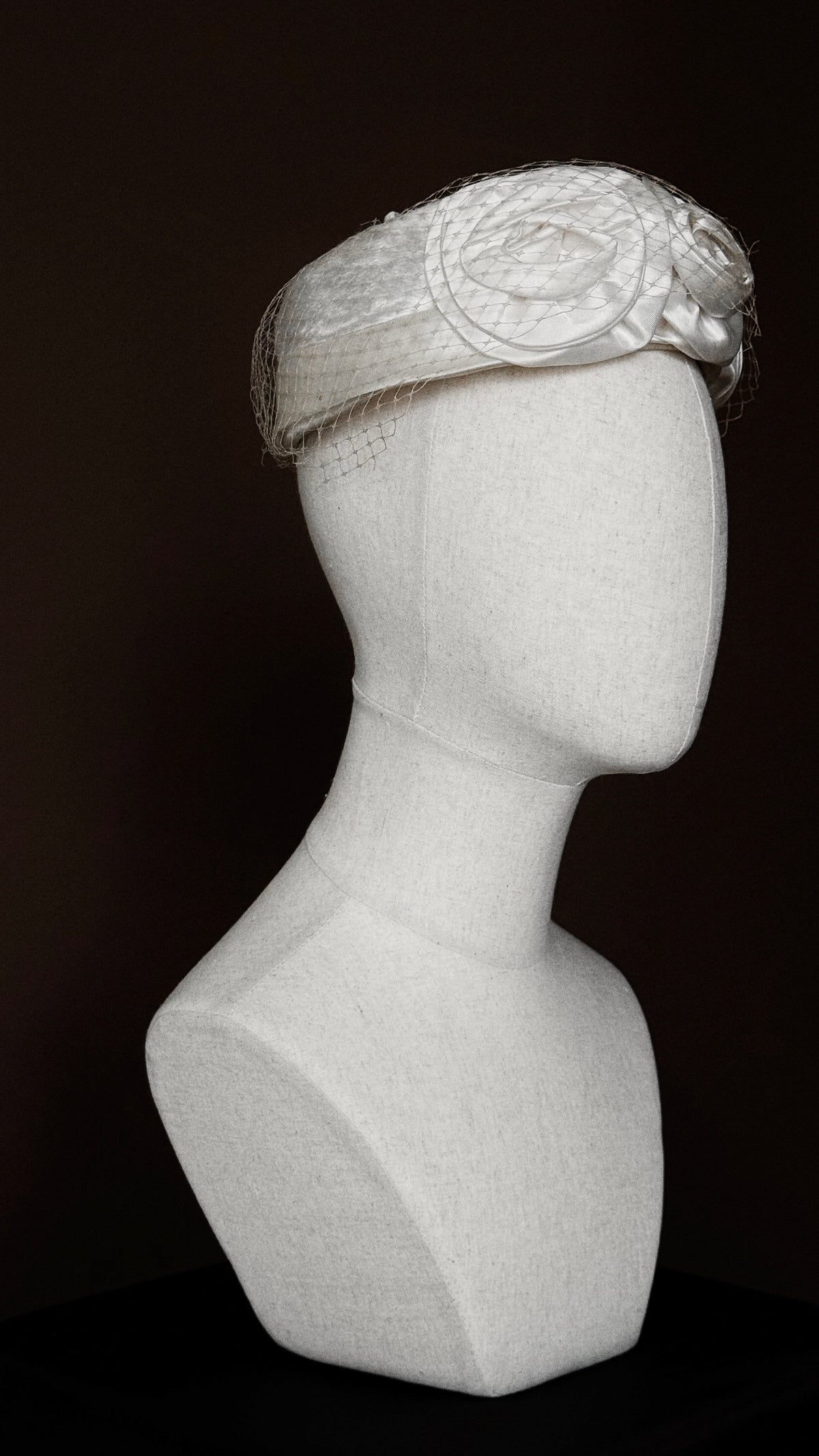 1950s Rose Pillbox Hat