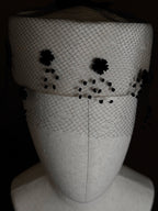 1960s Pillbox Hat with Flocked Veil