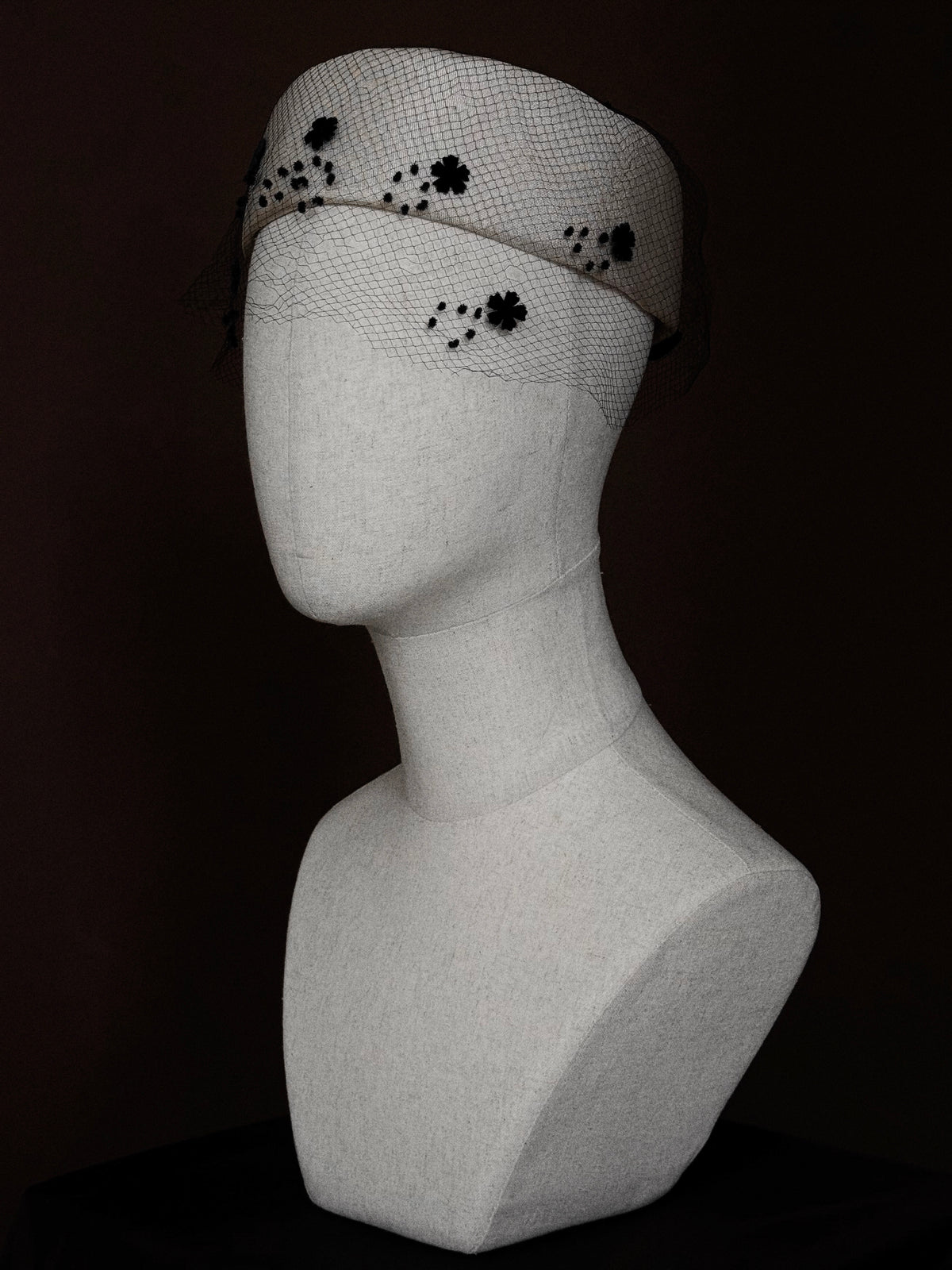 1960s Pillbox Hat with Flocked Veil