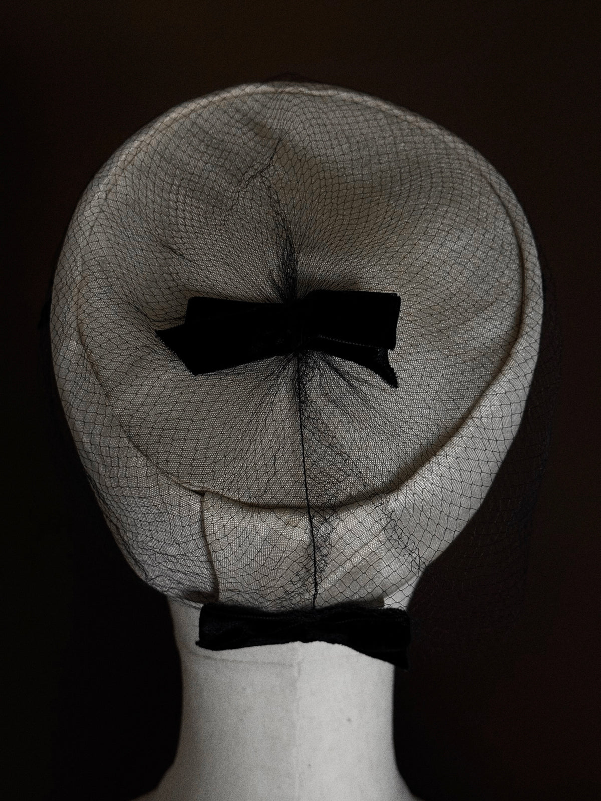 1960s Pillbox Hat with Flocked Veil