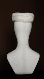 1950s Ivory Fur Pillbox Hat