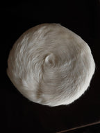 1950s Ivory Fur Pillbox Hat