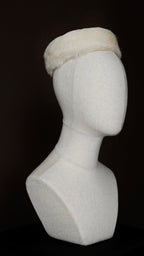 1950s Ivory Fur Pillbox Hat