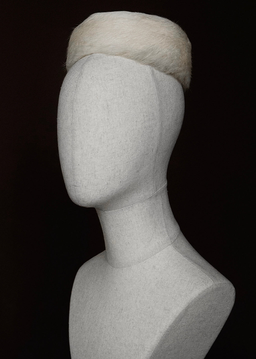 1950s Ivory Fur Pillbox Hat