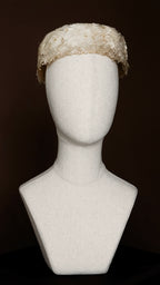 1950s Feather Sequin Pillbox Hat
