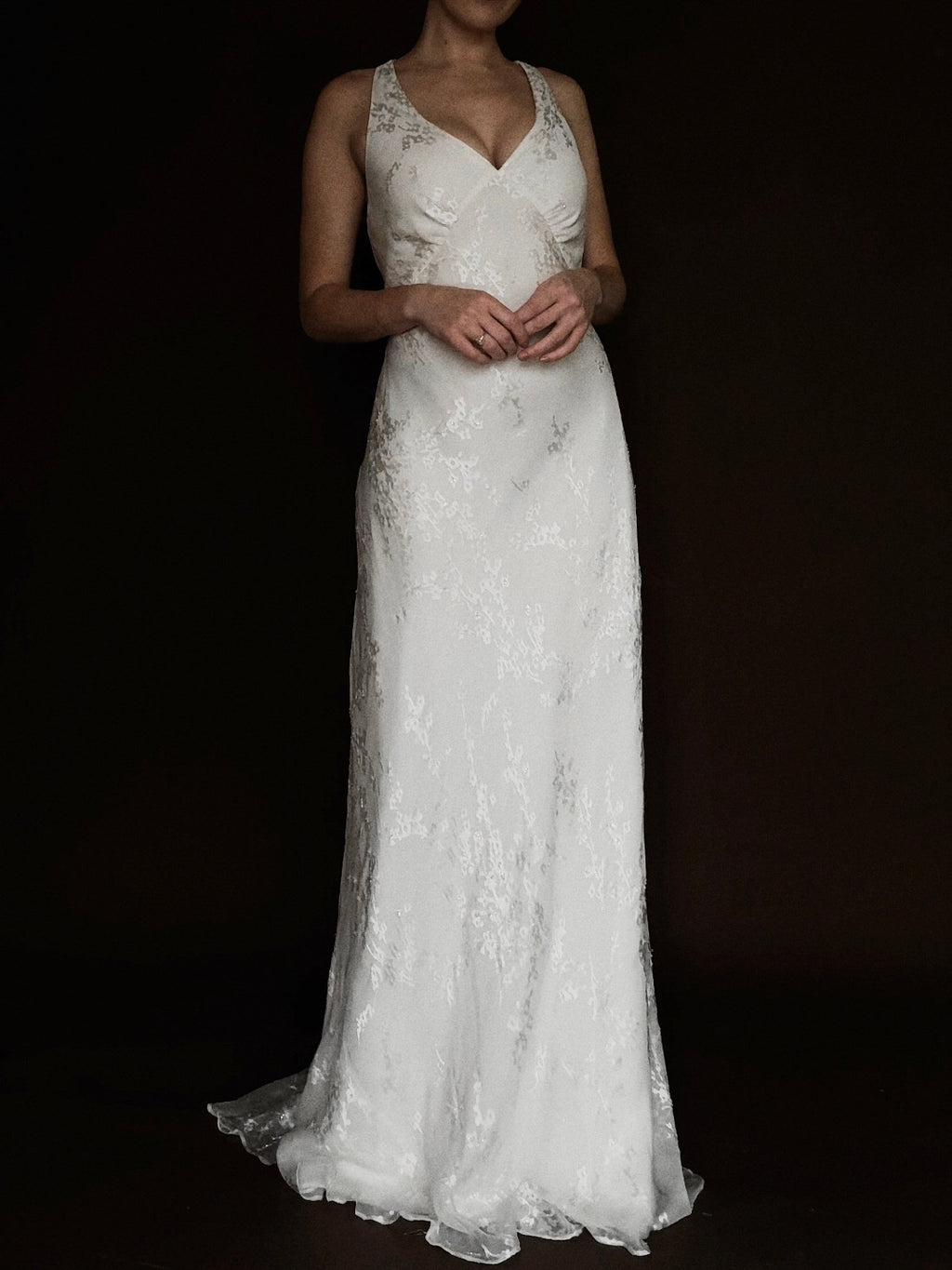 2000s Floral Devoré Gown, England
