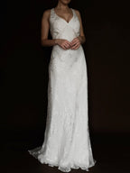 2000s Floral Devoré Gown, England